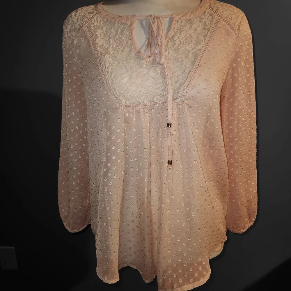 Vintage inspired sheer tunic - size medium